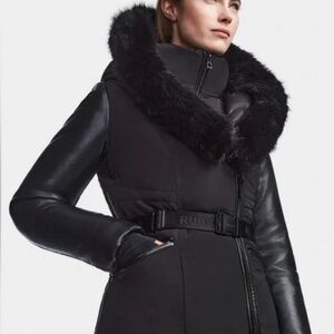 Rudsak Down Jacket with Leather Sleeves NWT, JANIS